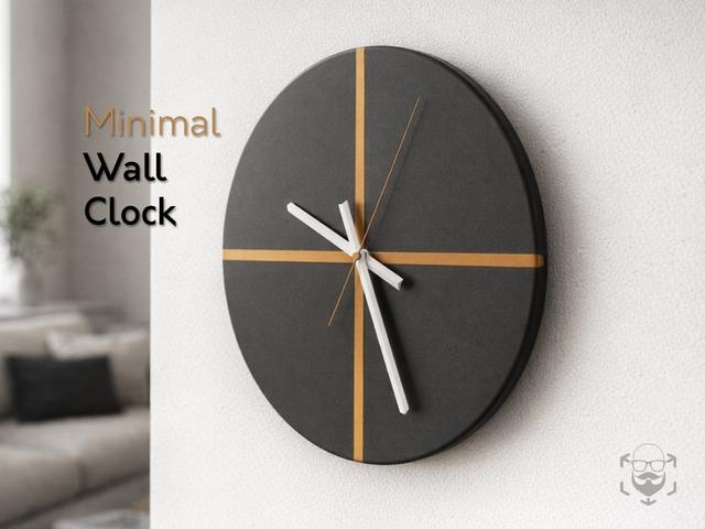 Minimal Wall Clock – 3D Printing 3D model thumbnail