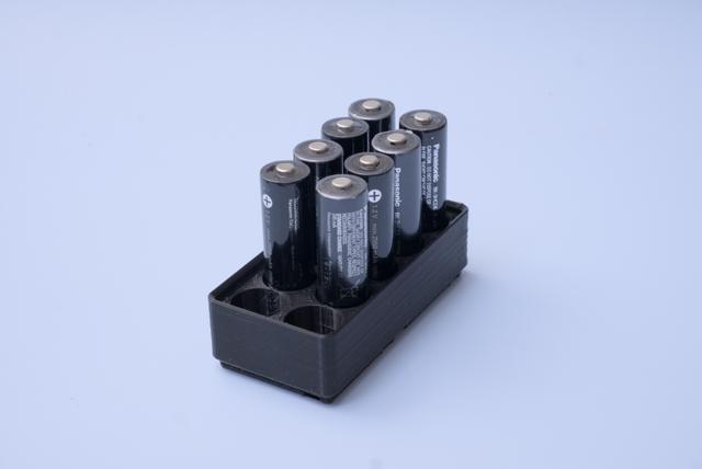 Gridfinity Bin for AA Batteries 3D model thumbnail