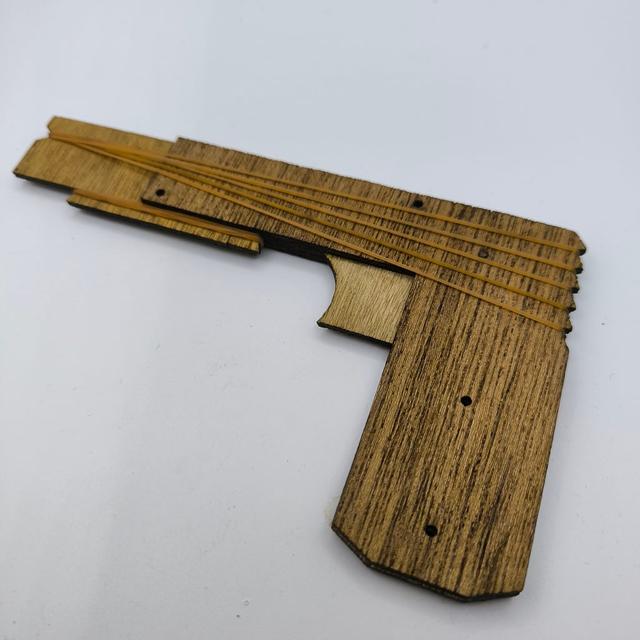 Rubber Gun (5shots) 3D model thumbnail