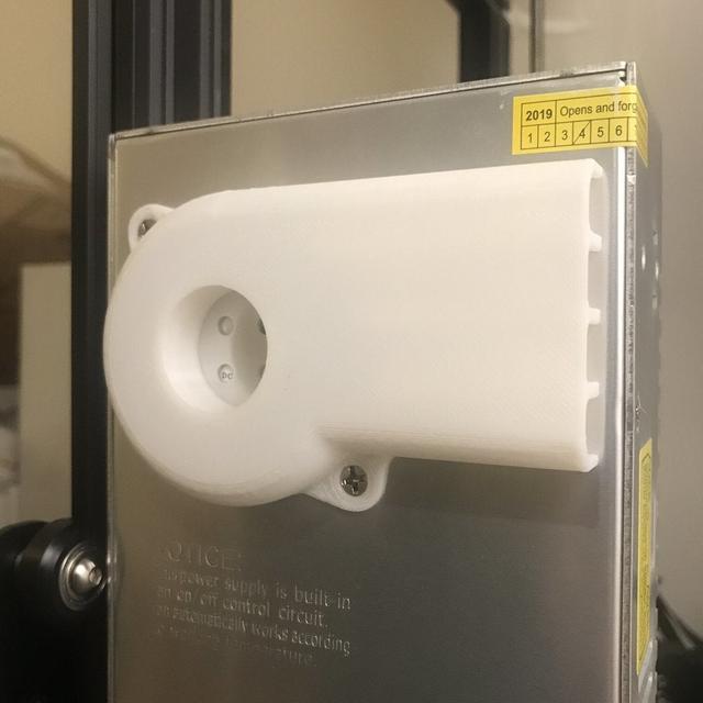 Power Supply (PSU) fan silencer (Ender 3 & 3 PRO) 3D model thumbnail