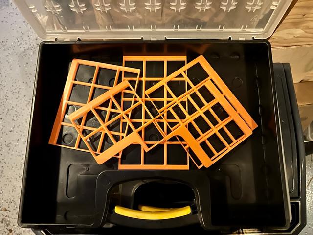 Gridfinity baseplates for Harbor Freight parts organizer - medium (cut) 3D model thumbnail