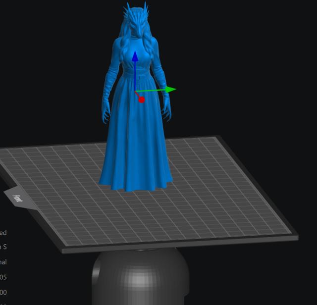 femme dragon 3D model thumbnail