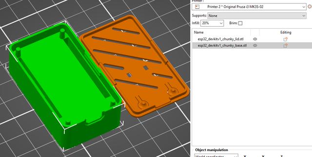 ESP32 Devkit V1 "Chunky" Case (split model) 3D model thumbnail