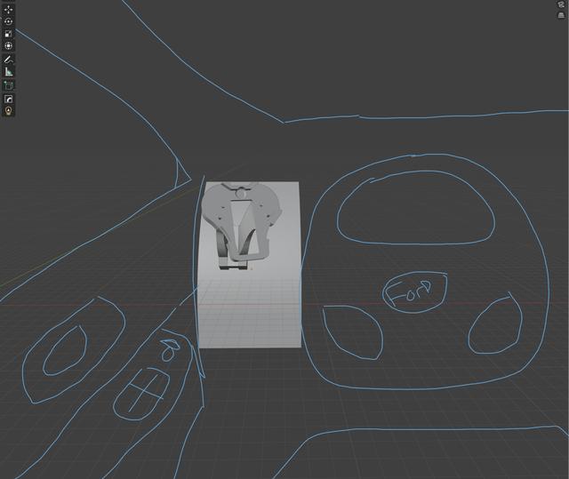 2013 Ford Explorer Left hand static phone holder 3D model thumbnail