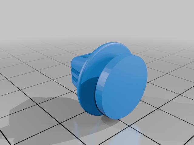 Body panel plastic clip 3D model thumbnail