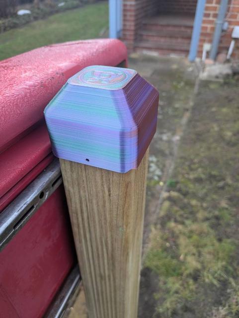 Post Cap with Drip Edge / Pfostenkappe mit Abtropfkante 3D model thumbnail