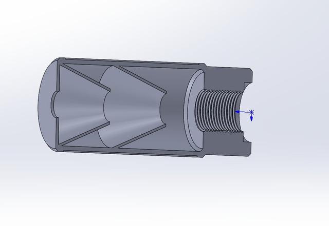 Short suppressor 3D model thumbnail