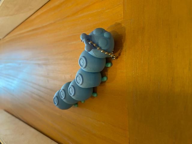caterpillar keychain 3D model thumbnail