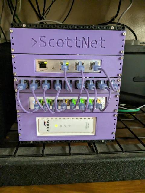 Unifi Lite 8, USG, and SB8163 19cm network rack mounts 3D model thumbnail
