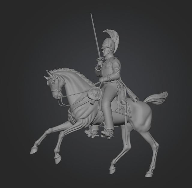 Chief Officer of the Astrakhan Cuirassier Regiment 3D model thumbnail
