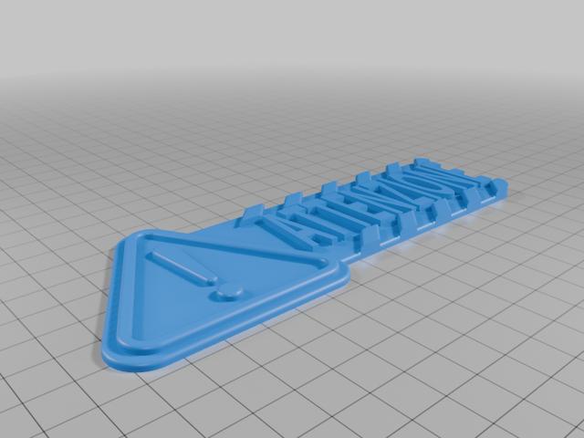 Attention Plate - Attenzione warning  3D model thumbnail