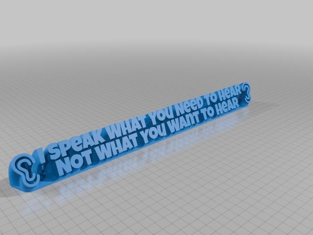 I speak what you need to hear not what you want to hear 3D model thumbnail