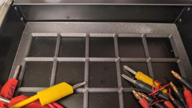 Gridfinity Base for Bisley Cabinet Drawers with Notches 3D model thumbnail