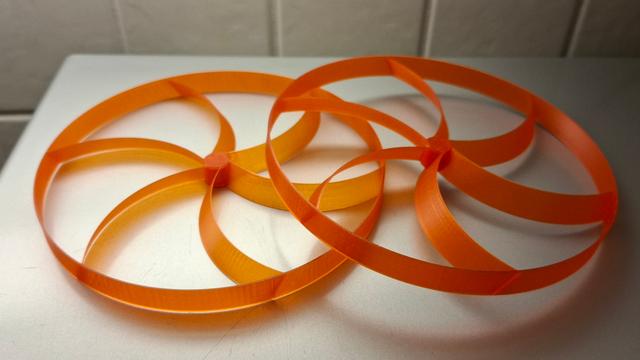 Curved 6-Blade Propeller (150mm) for Strong Flying Propeller 3D model thumbnail