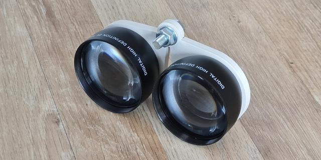 Wide Field Binocular using cheap telephoto attachments 3D model thumbnail