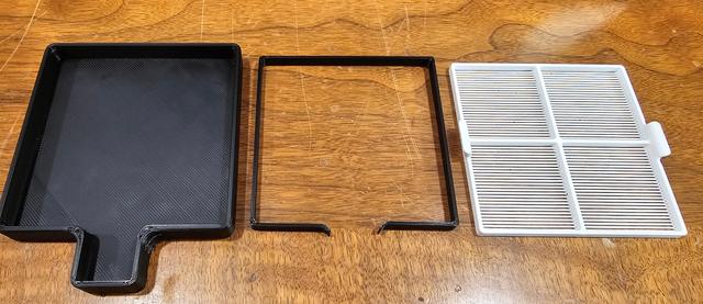 Modular Cress/Sprout Sieve bottom with removable insert 3D model thumbnail