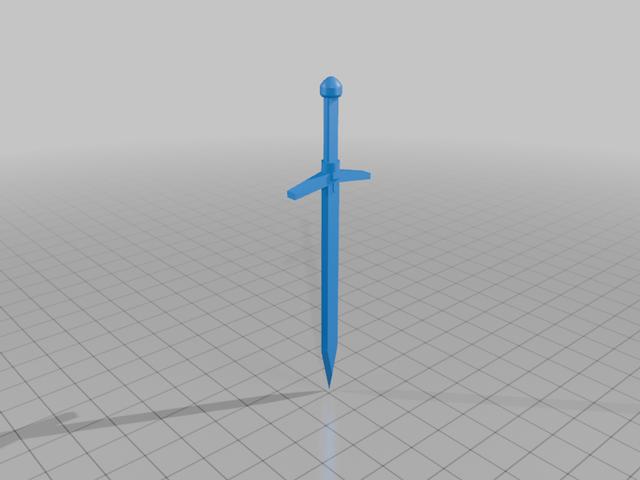 Sword for 144 HG Gunpla hands.  3D model thumbnail