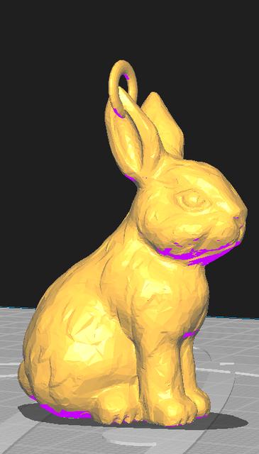 hare keychain 3D model thumbnail