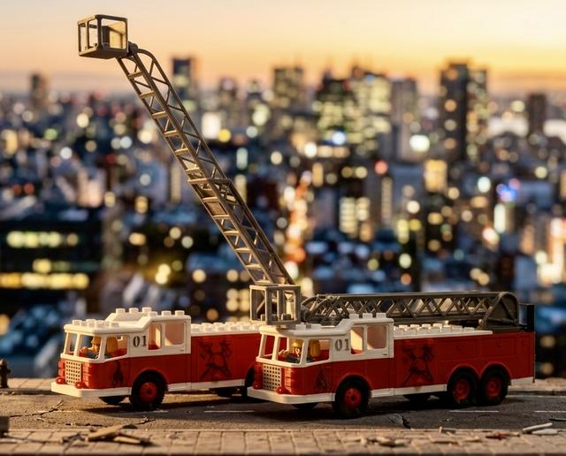 LEGO DUPLO compatible Fire Truck 3D model thumbnail