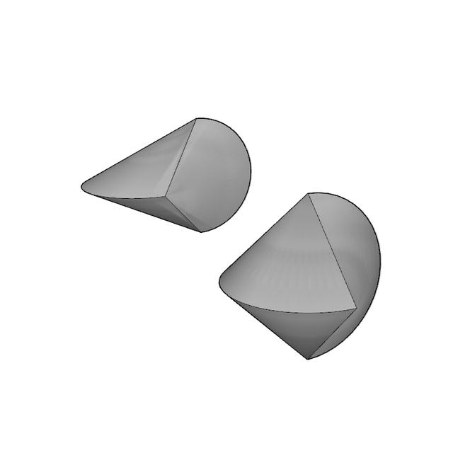 40mm Oloid & Sphericon 3D model thumbnail