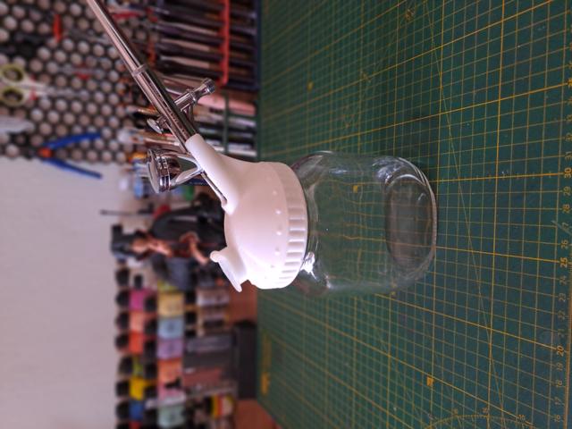 Airbrush cleaning pot from 630g Nuttela jar 3D model thumbnail