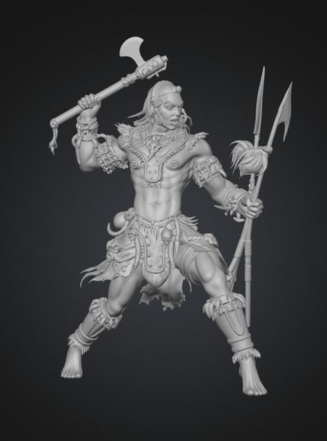 Bone-Scarred Warlord 3D model thumbnail