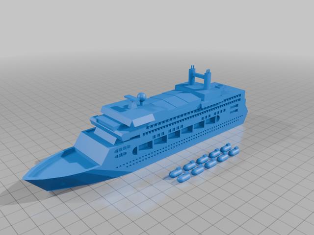 Holland America Line MS Rotterdam VI (6) / MS Borealis model 3D model thumbnail