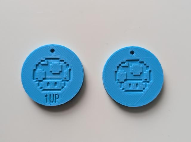 Super Mario Mushroom Keychain 3D model thumbnail