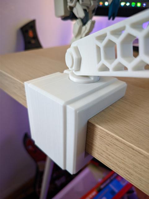 Rotating desk clamp for Adjustable Microphone Arm 3D model thumbnail