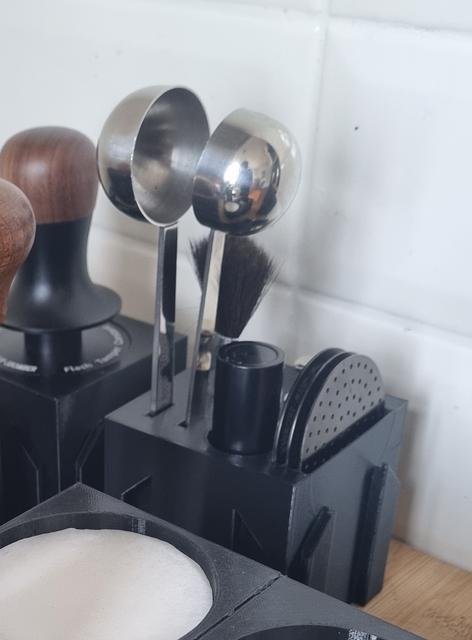 Coffee Blocks: 58mm puck screen & organizer block 3D model thumbnail