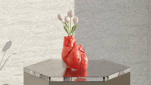 Anatomical Heart - Vase (Decoration) 3D model thumbnail