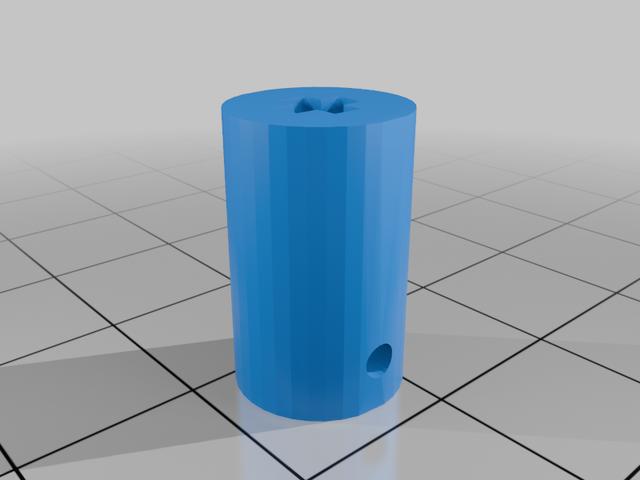 SG90 mini servo to Lego axle (shaft) adapter 3D model thumbnail