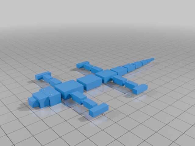 articulated lizard 3D model thumbnail