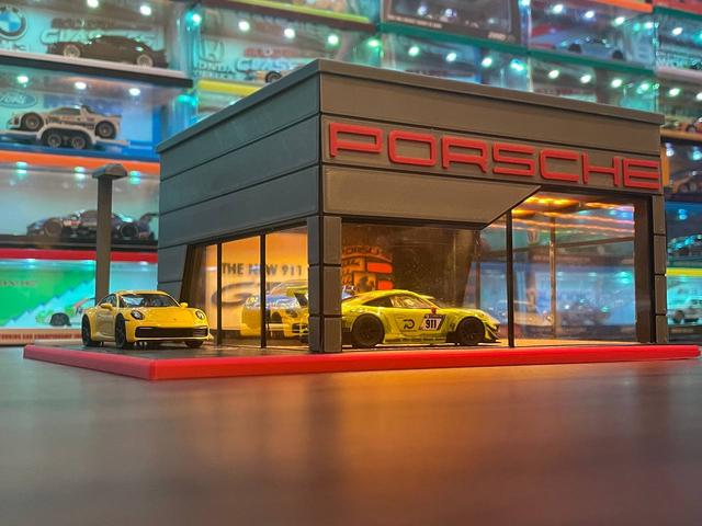 Porsche Showroom (1/64 Car Showroom, Generic Variant Included) 3D model thumbnail