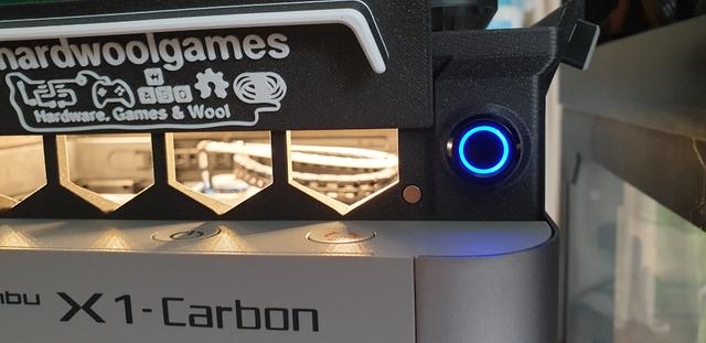 Remix with touch button and DC-Socket of BambuLab X1/C Ventilation with LED 3D model thumbnail