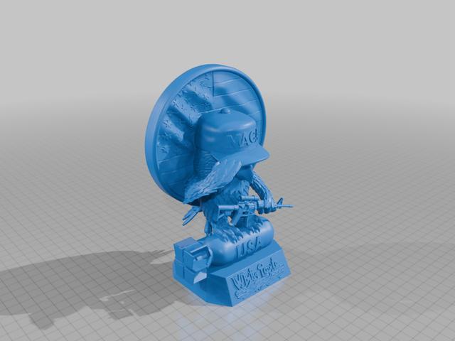 Patriotic MAGA Eagle for 250th 3D model thumbnail
