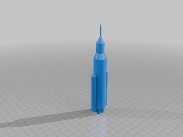 sls rocket 3D model thumbnail