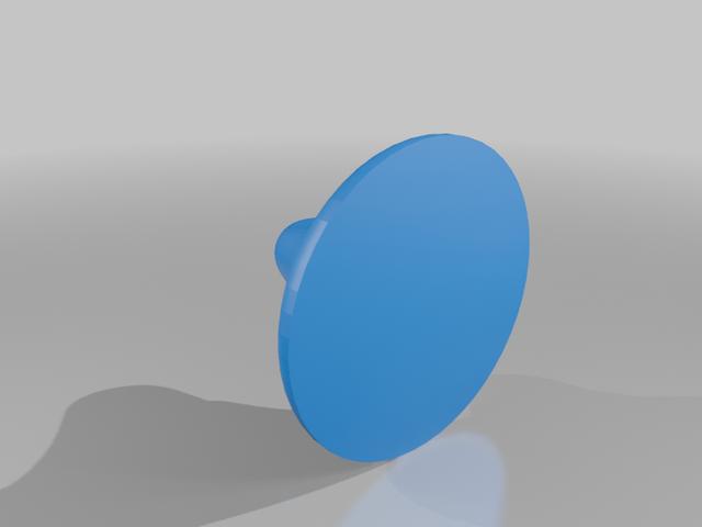 Glass door stopper (wall,floor) 3D model thumbnail