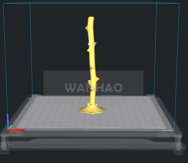 Rose Stem 132mm 3D model thumbnail