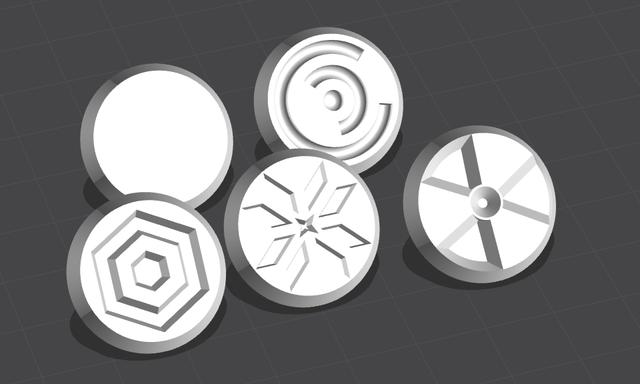 bearing caps for fidget slinger 3D model thumbnail