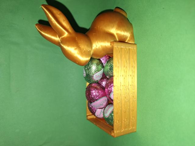 Bunny with chocolate box 3D model thumbnail