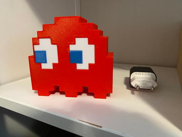 PacMan night light using lego bricks LEDs 3D model thumbnail