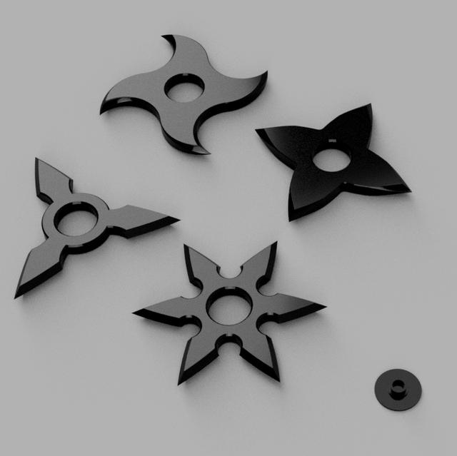 Shuriken spinner 3D model thumbnail