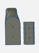 Grenade launcher pistol grip with detachable picatinny rail 3D model thumbnail