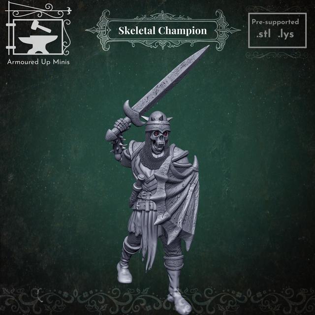 Skeletal Champion 3D model thumbnail