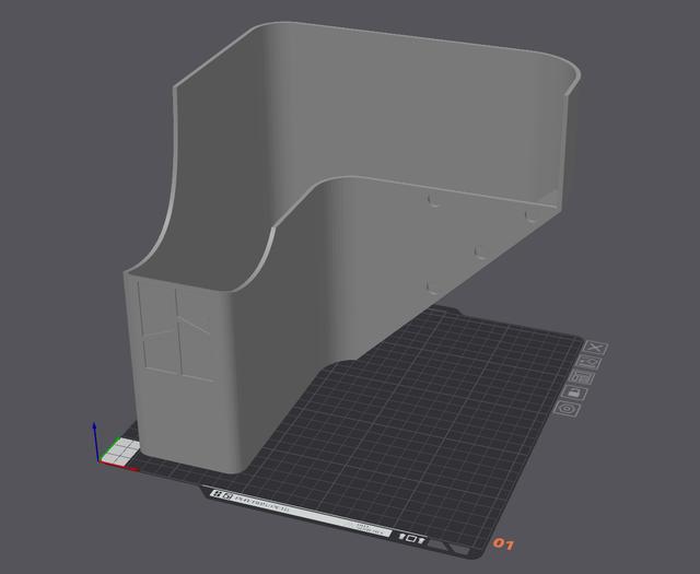 Bambu Poop Chute - 10x3mm Magnets 3D model thumbnail