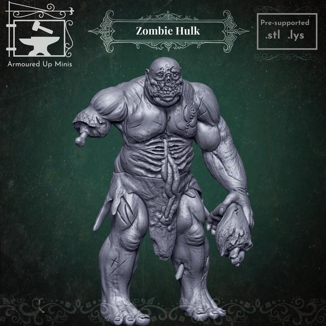 Zombie Hulk 3D model thumbnail