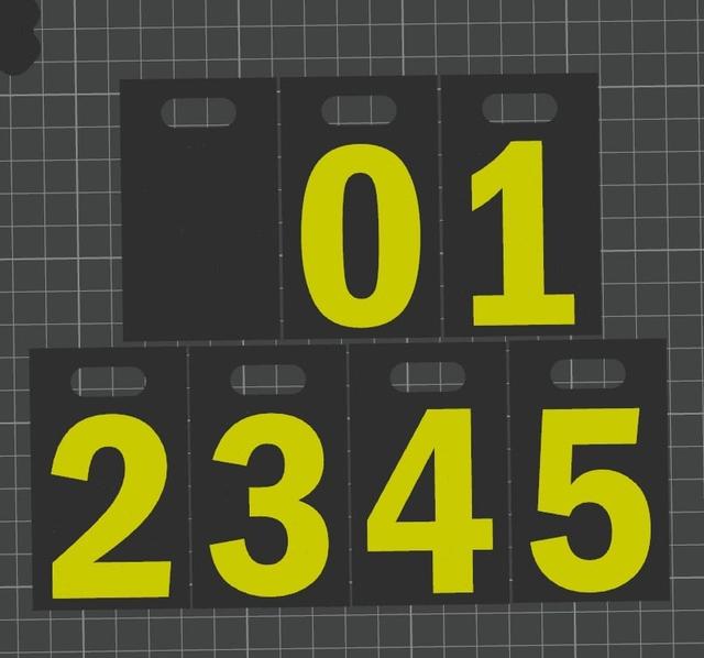 Score board small flip cards 3D model thumbnail