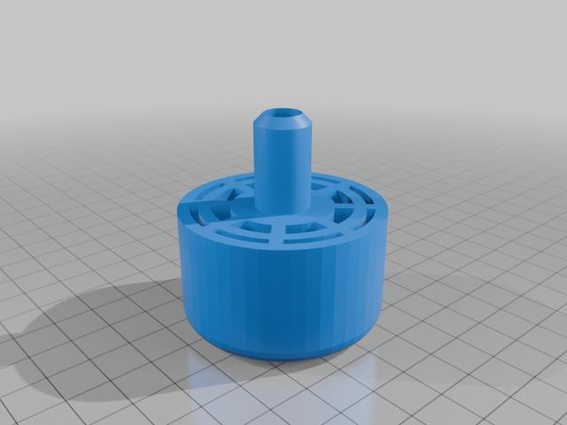 Round sofa leg with 12mm tap 3D model thumbnail
