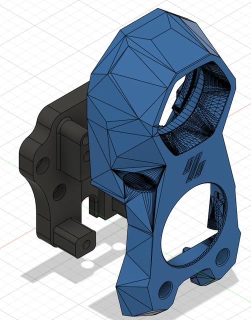Ender3 (V1) Voron Stealthburner toolhead adapter 3D model thumbnail